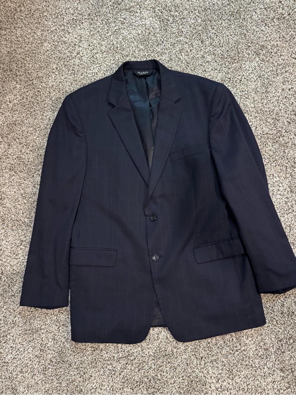 Jos. A. Bank Men's Dark Navy Windopane Suit